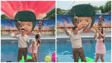 Bogdan de la Ploiești și iubita Vanessa, &bdquo;gender reveal&rdquo; neașteptat. Ce au anunțat la o petrecere la piscină