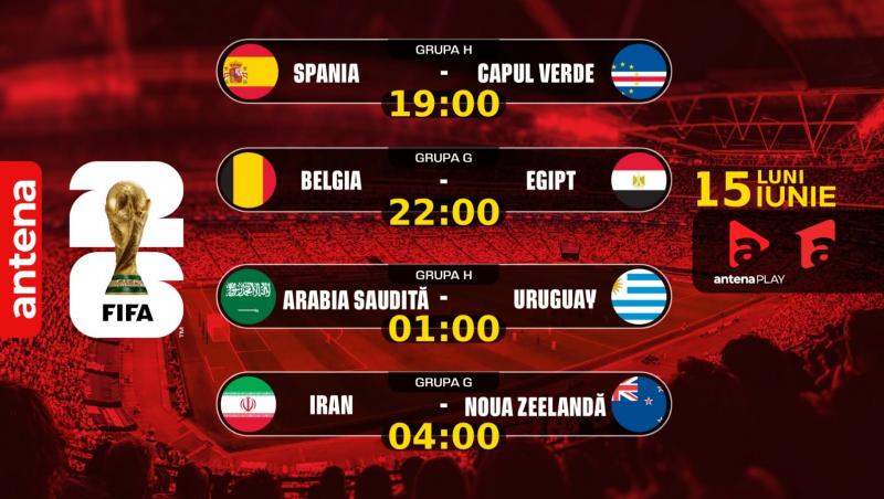 Programul zilei a 5-a de la Campionatul Mondial 2026. Meciurile sunt transmise live pe Antena 1 şi în AntenaPLAY
