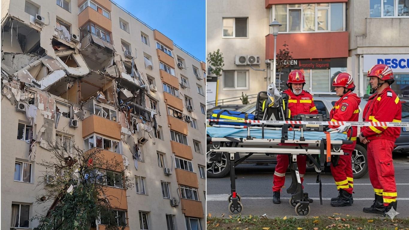 Ce a apărut &icirc;n fața blocului din Rahova, unde a avut loc explozia devastatoare, la 7 luni de la tragedie. Gestul a emoționat țara
