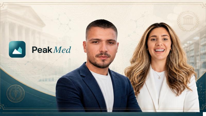 imagine cu adrian fasole si andreea berghes , cofondatori Peak Med