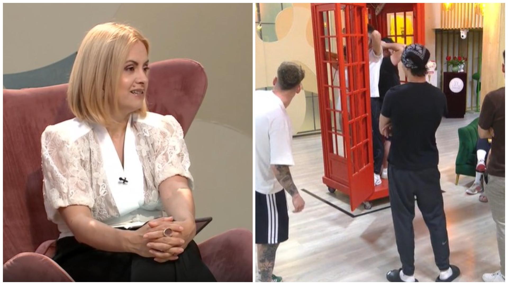 Colaj cu Simona Gherghe și concurenții la task-ul „cabinei telefonice”
