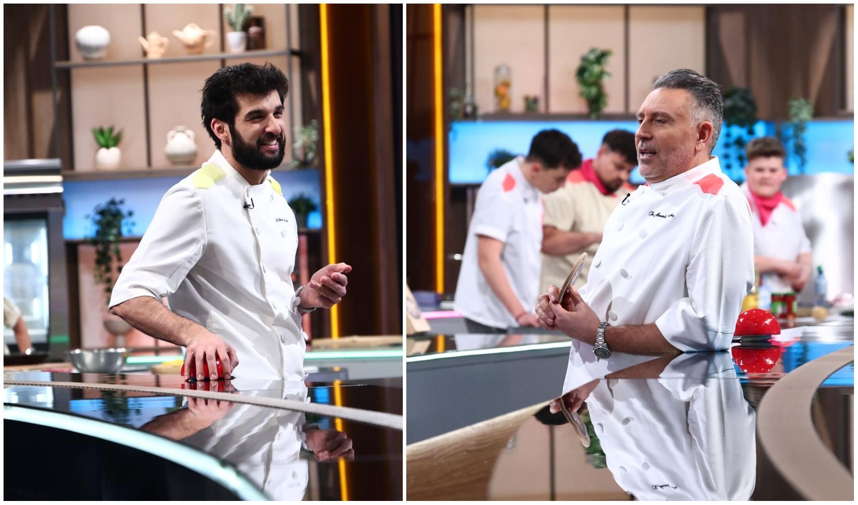 colaj foto cu chef richard abou zaki si chef alexandru sautner la amulete, la chefi la cutite