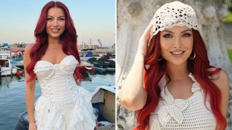 Elena Gheorghe, apariție de senzație &icirc;n costum de baie la piscină. Artista și-a etalat silueta &icirc;ntr-un bikini cu imprimeu floral