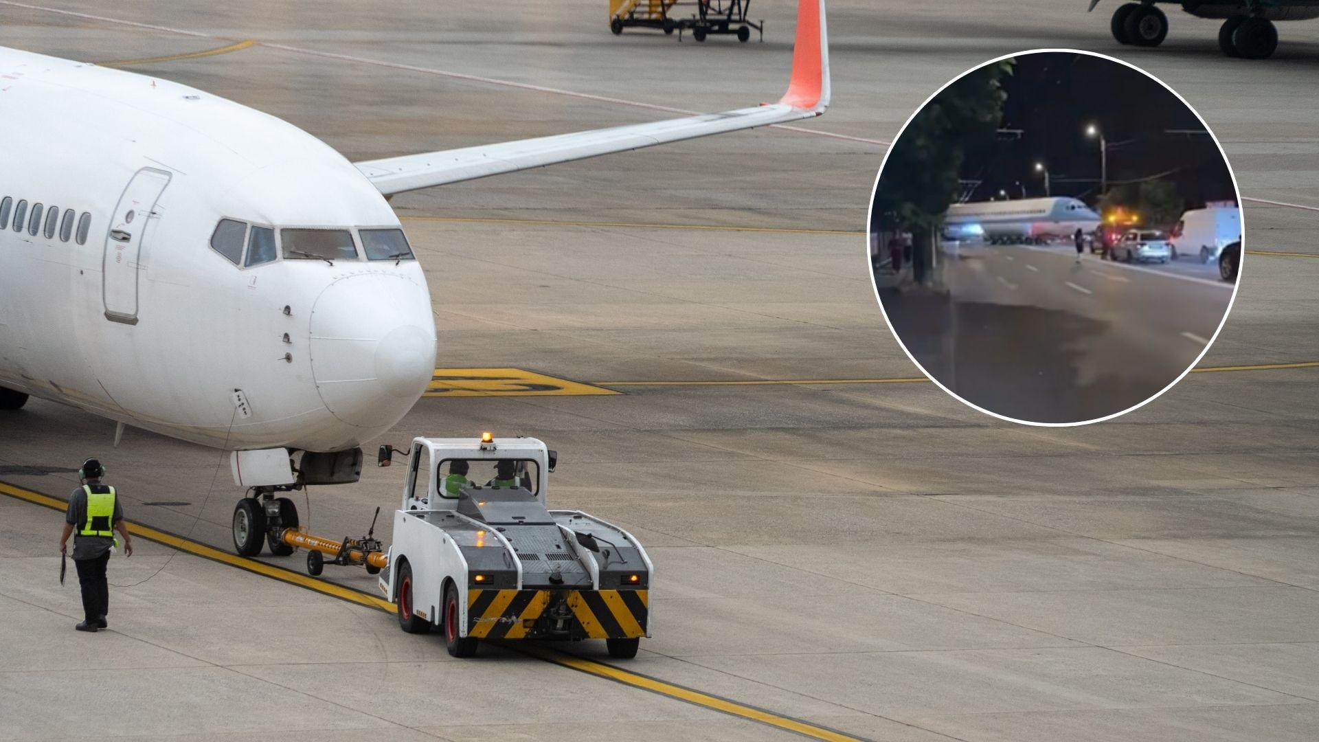 A oprit traficul doar cu prezența lui. Un avion a ajuns pe șosea, spre Aeroportul Cluj, iar imaginile au făcut senzație