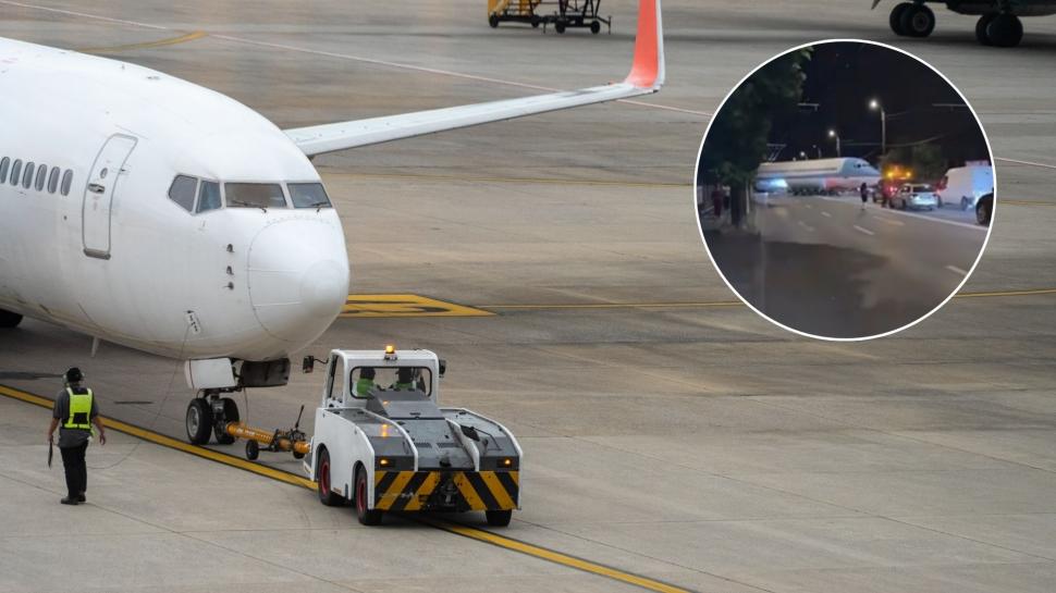 A oprit traficul doar cu prezența lui. Un avion a ajuns pe șosea, spre Aeroportul Cluj, iar imaginile au făcut senzație