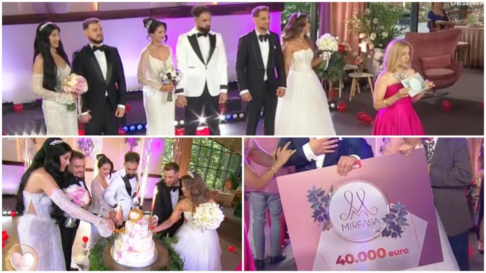 Finala Mireasa: Meciul Iubirii. Cine sunt c&acirc;știgătorii Marelui Premiu &icirc;n valoare de 40.000 euro. Ei sunt mirii sezonului 13