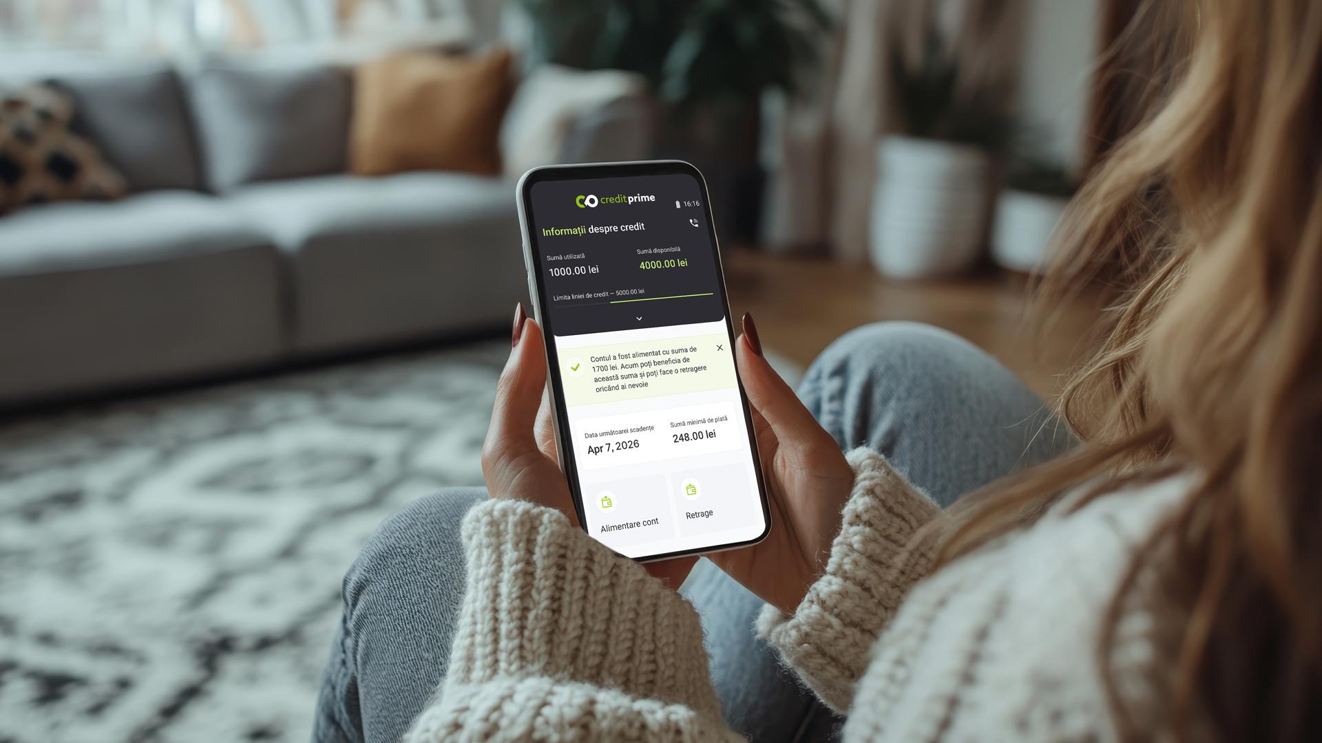 (P) Credit direct de pe telefon: CreditPrime lansează un proces de solicitare complet digital