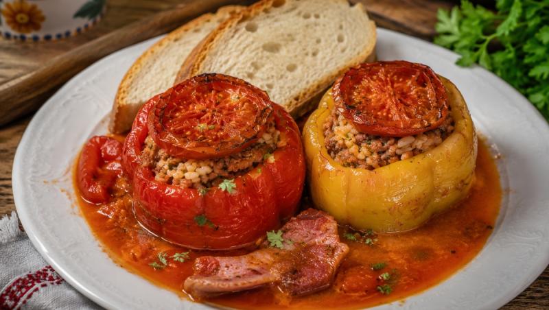 Această variantă de ardei umpluți aduce &icirc;n prim-plan ingrediente care &icirc;i conferă un caracter aparte.