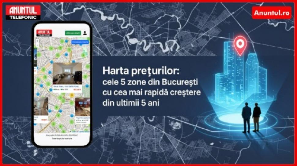 (P) Harta prețurilor imobiliare: cele 5 zone din București cu cea mai rapidă creștere din ultimii 5 ani