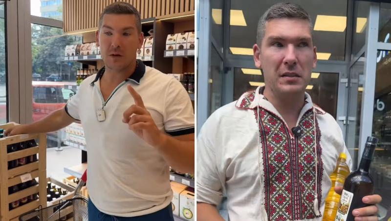 Prețul unui litru de ulei de floarea soarelui în magazinul lui Călin Donca din Piața Victoriei: „Cadoul meu pentru bucureșteni”
