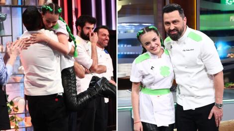 Revedere emoționantă &icirc;ntre chef Orlando Zaharia și Daria Ion, &bdquo;fetița cu cireșe&rdquo; din echipa sa. Gestul care l-a emoționat pe jurat