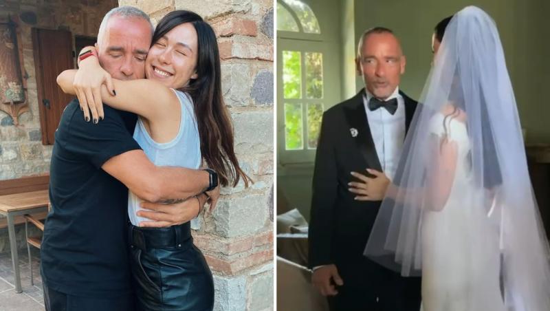 Eros Ramazzotti a izbucnit &icirc;n lacrimi la nunta fiicei sale. Ce semnificație profundă a avut rochia de mireasă purtată de Aurora