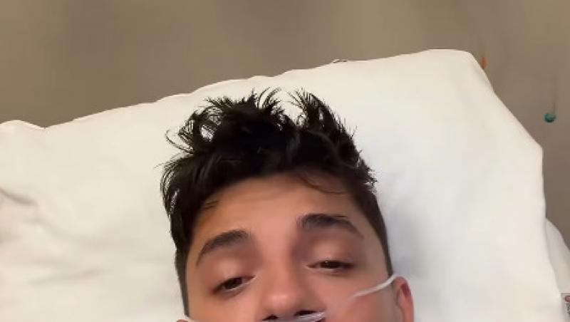 Bogdan de la Ploiești, pe patul de spital, conectat la tubul de oxigen. Imaginea care i-a lăsat fără cuvinte pe fani