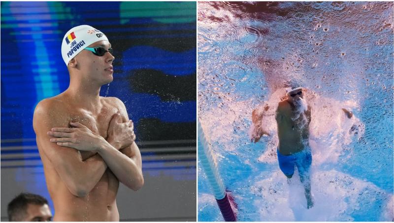 colaj cu David Popovici &icirc;n bazin
