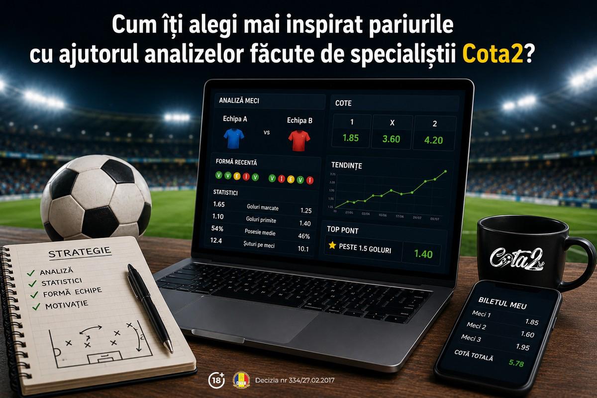 (P) Cum &icirc;ți alegi mai inspirat pariurile cu ajutorul analizelor făcute de specialiștii Cota2