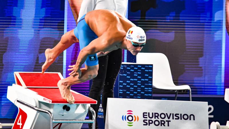 David Popovici s-a calificat în finala CE de natație la proba de 200 m cu cel mai bun timp!