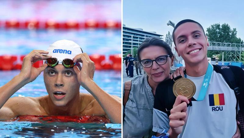 Cu ce se ocupă mama lui David Popovici. Detalii neștiute despre părinții săi. Cum i-au susținut din umbră visul de campion