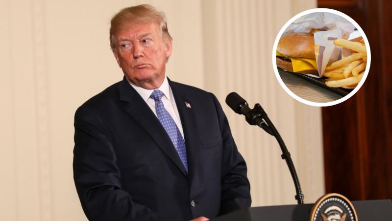 Ce dietă are Donald Trump. Burgerii și cartofii prăjiți nu lipsesc niciodată &icirc;n timpul călătoriilor