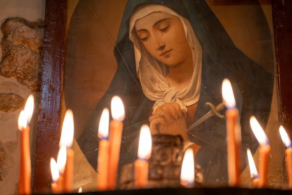 Fecioara Maria lumânări