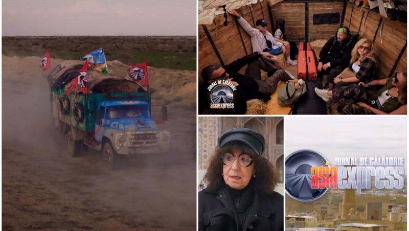 colaj foto cu mona segall, concurenti de la asia express si sigla jurnal de calatorie asia express