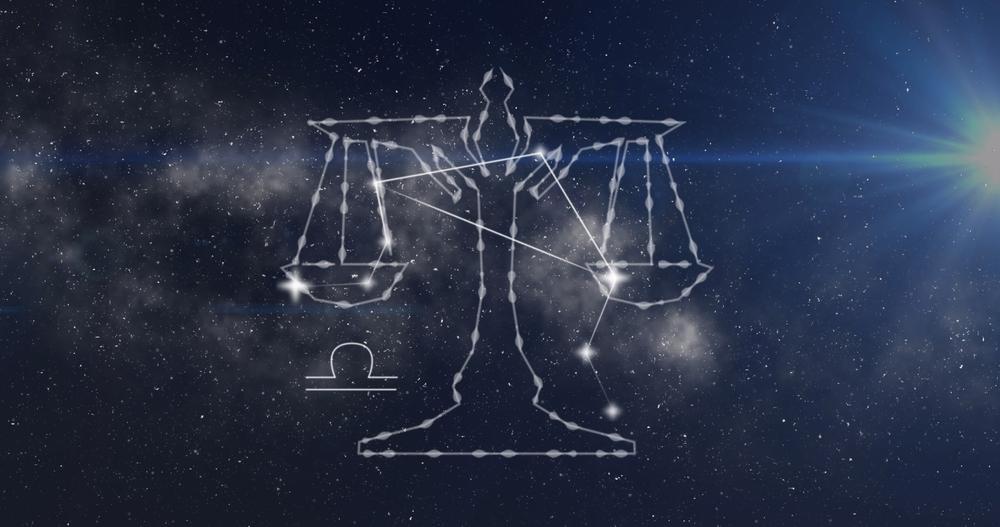 imegine cu o constelatie a balantei, simbol din horoscop