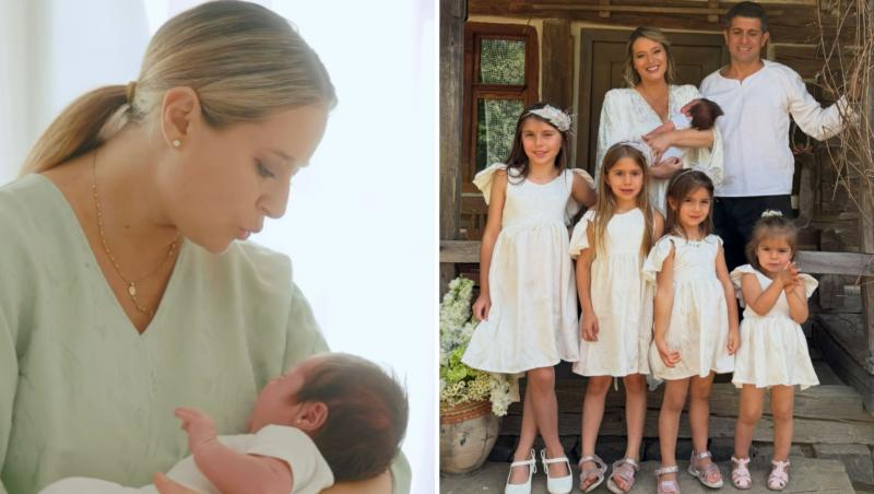 Laura Cosoi, prima imagine cu chipul celei de-a cincea fetițe. Cum arată Nina &icirc;n pictorialul emoționant alături de surorile ei