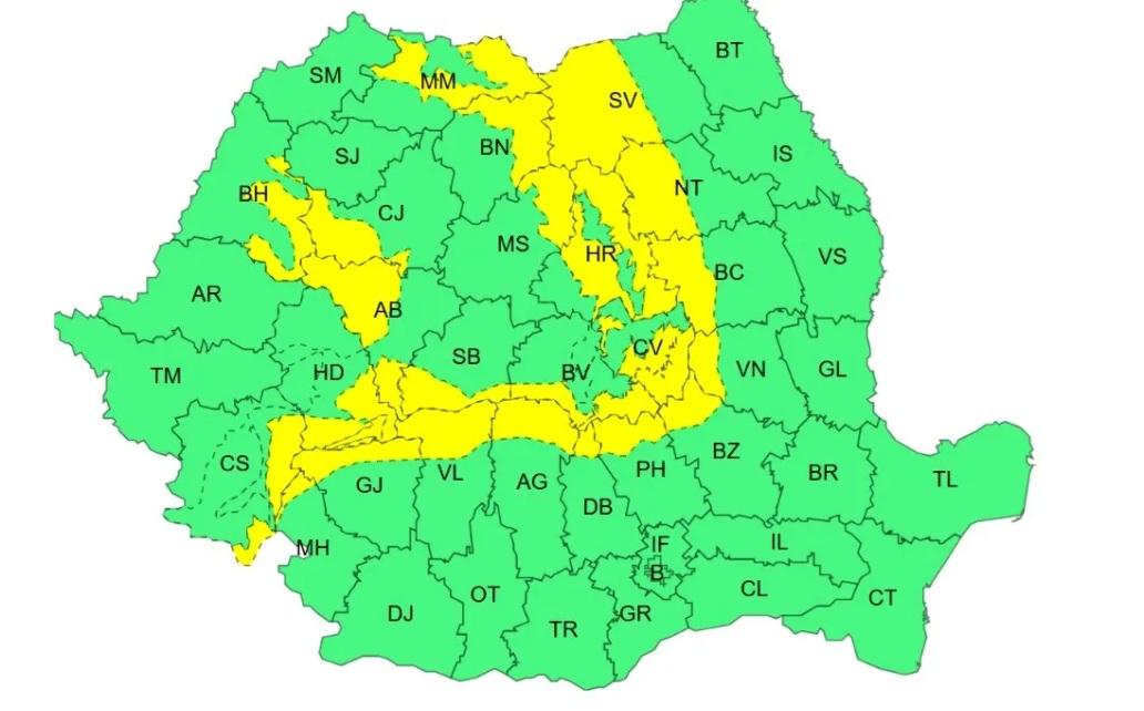 harta romaniei atentionari anm