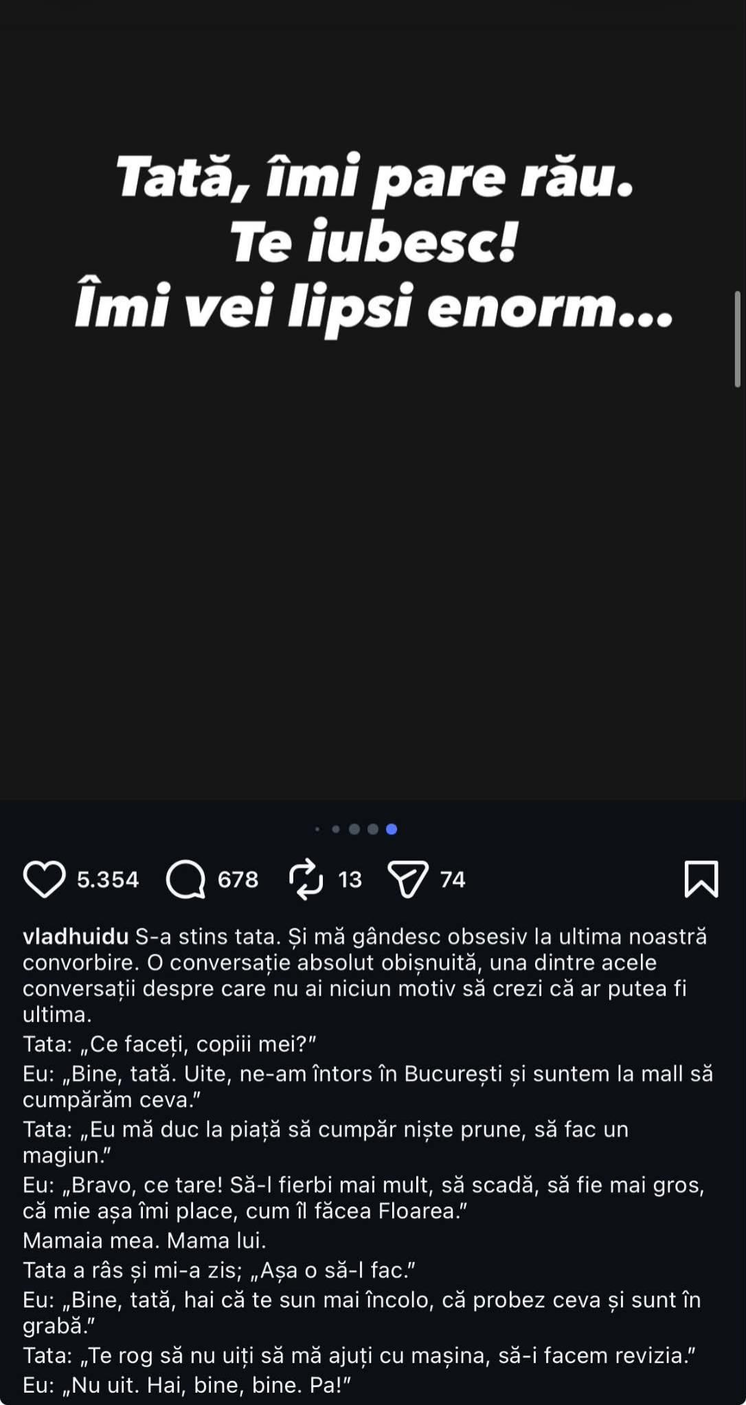 mesajul lui vlad huidu