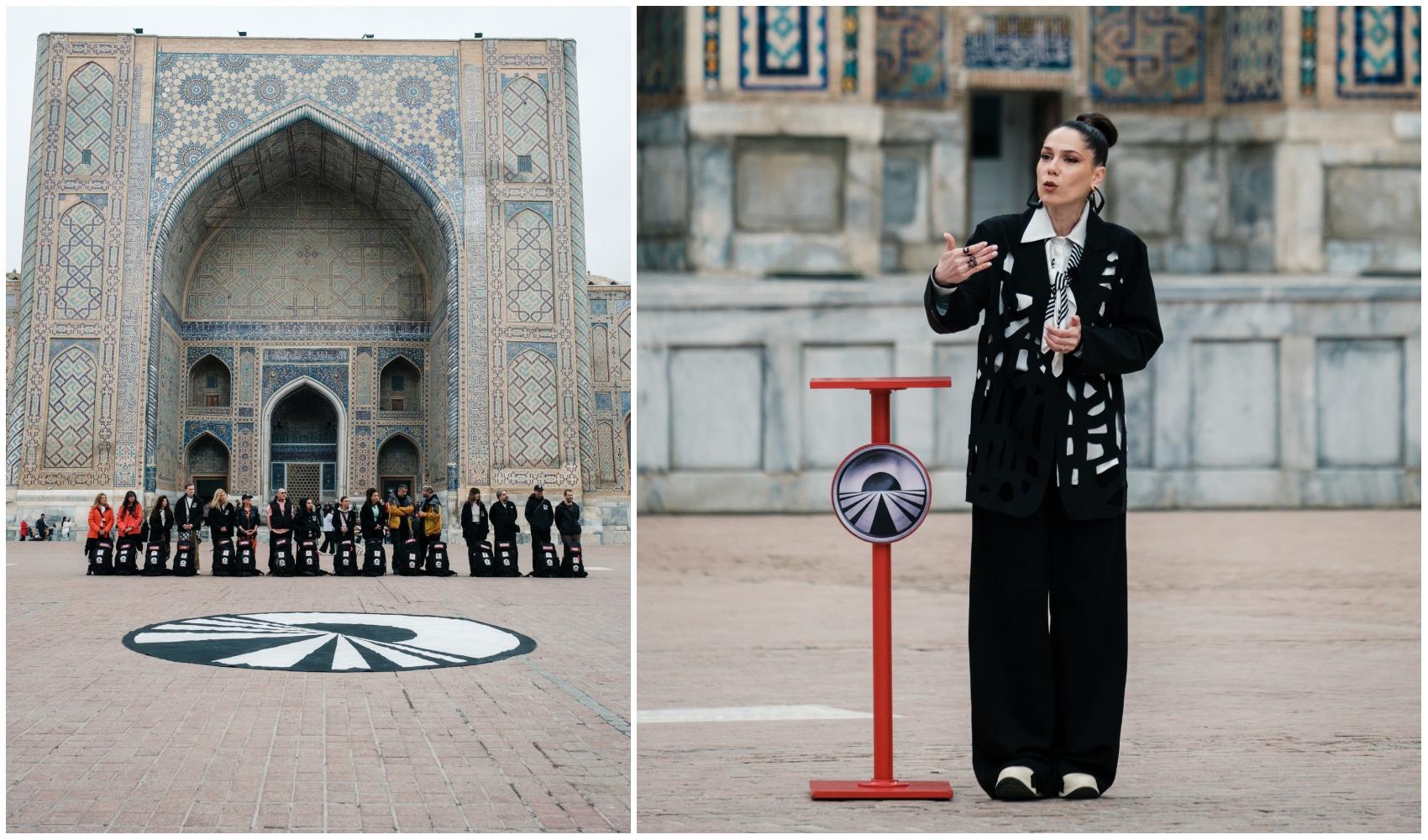 colaj foto cu irina fodor si echipele de la asia express-drumul matasii
