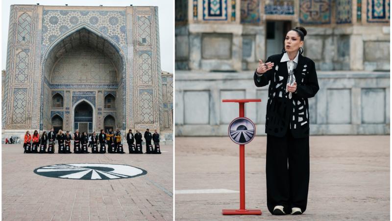 colaj foto cu irina fodor si echipele de la asia express-drumul matasii