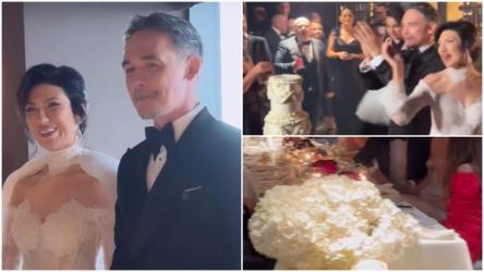 Ce meniu special au avut la nuntă Răzvan Simion și Daliana Răducan si cum a arătat tortul miresei. Invitații au fost răsfățați