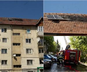 Un bistriţean şi-a pus în pericol vecinii, după ce a instalat singur panourile fotovoltaice pe bloc. Acoperişul clădirii a luat foc