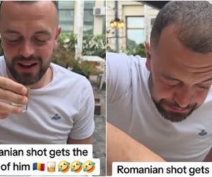 Reacția hilară a unui englez venit în România care încearcă pentru prima dată pălinca. Filmulețul, viral pe internet: "Am crezut că o să mor"