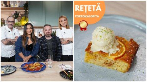 Hello Chef sezon 9, 15 martie 2025. Rețeta Roxanei Blenche pentru portokalopita. Verdictul lui Nicu Grigore și Bella Santiago