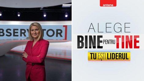 Crin Antonescu și Nicușor Dan, față în față cu Alessandra Stoicescu. Ediții speciale Observator, astăzi și maine, la 19:30