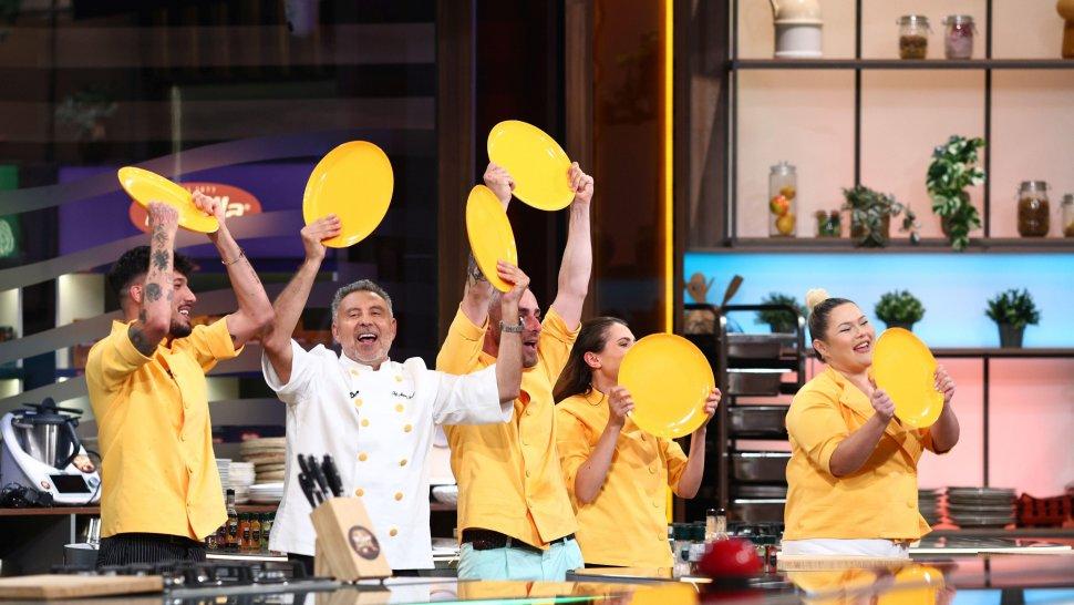 Victorie pentru echipa galbenă a lui Chef Sautner ieri, la Chefi la cuțite. Diseară, Chef Richard vrea revanșa