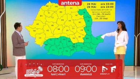 Super Neatza, 29 mai 2025. Prognoza meteo cu Ramona Olaru: Vreme instabilă în cea mai mare parte a țării