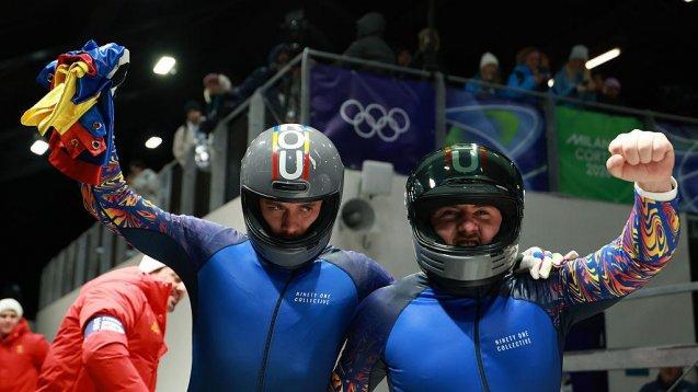 Performanță remarcabilă pentru Rom&acirc;nia la Jocurile Olimpice de iarnă. Mihai Tentea şi George Iordache, locul 5 la bob 2 persoane