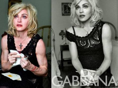 FOTO! Madonna, inainte si dupa Photoshop