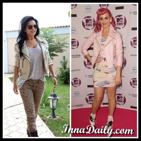 FOTO! Inna, copiata de Katy Perry la EMA 2011