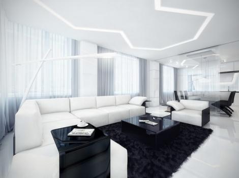 FOTO! Casa ta: design alb-negru, futuristic