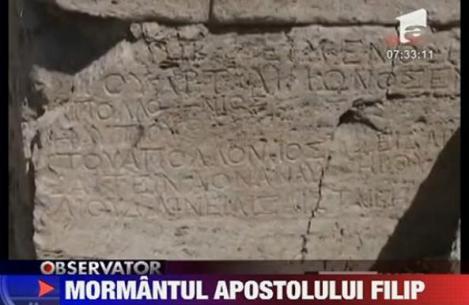 VIDEO! A fost descoperit mormantul Apostolului Filip