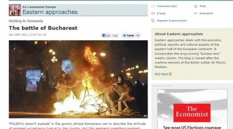 The Economist titreaza: "Revolta in Romania - Batalia de la Bucuresti"