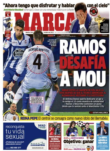 Poza anului: Sergio Ramos isi bate joc de marele Mourinho!!!