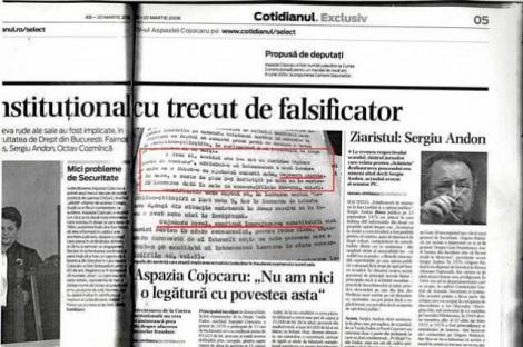 Marea defaimare a judecatorului CCR Aspazia Cojocaru: implicarea in reteaua falsificatorilor