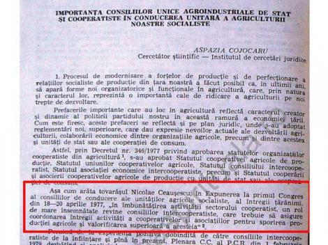 Limbile de lemn trase de judecatoarea Aspazia Cojocaru lui Nicolae Ceausescu pe vremea cand era o juna cercetatoare