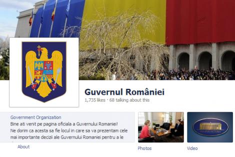 LIKE: Guvernul Romaniei si-a lansat pagina de Facebook!!!