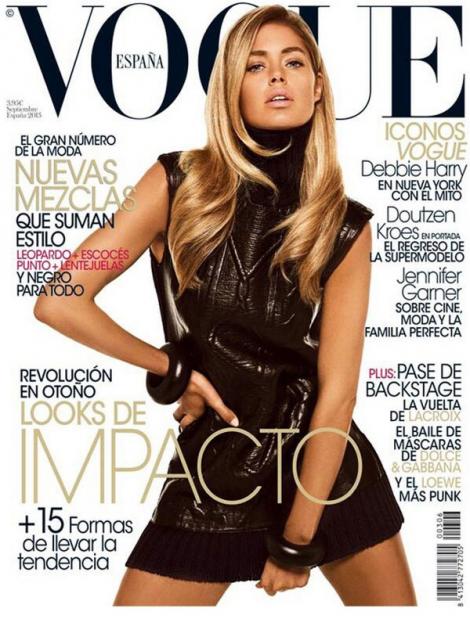 FOTO! Fotomodelul momentului, Doutzen Kroes, a pozat pentru copertile a patru reviste Vogue