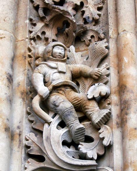 TU POȚI EXPLICA? Ce caută un astronaut pe fațada Catedralei din Salamanca ridicată pe vremea lui Mihai Viteazul?