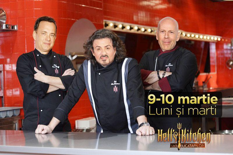 "Sly" Stallone, Bruce Willis și Tom Hanks vin în Hell's Kitchen!